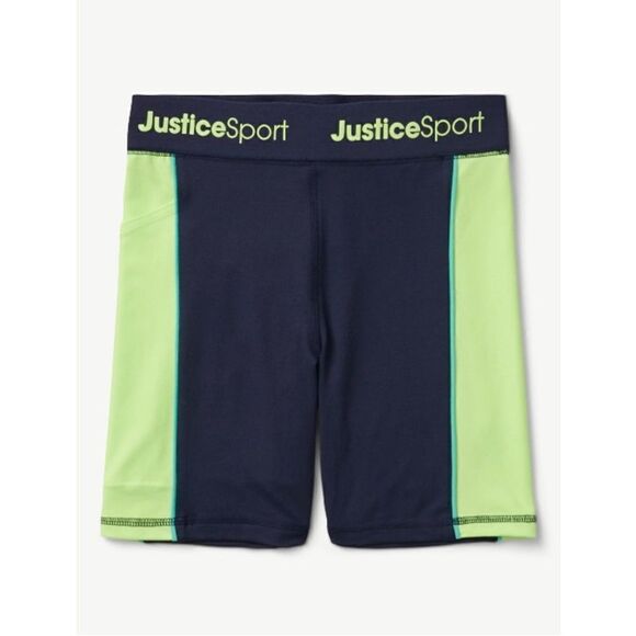 Justice Girl's J-Sport Active Colorblock Logo Bike Short Size XL Plus (16/18) - Picture 5 of 8